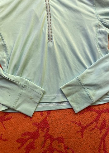 Gri Kapüşonlu Yarım Fermuarlı Sweatshirt - Görsel 2