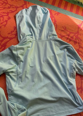 Gri Kapüşonlu Yarım Fermuarlı Sweatshirt - Görsel 4