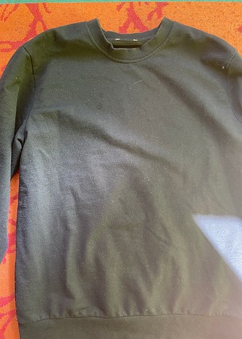 Siyah Oversize Kadın Sweatshirt, Uzun Kollu, Rahat Kesim - Görsel 2