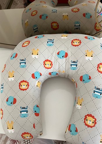 Desenli Gri Emzirme ve Hamile Yastığı - Görsel 3