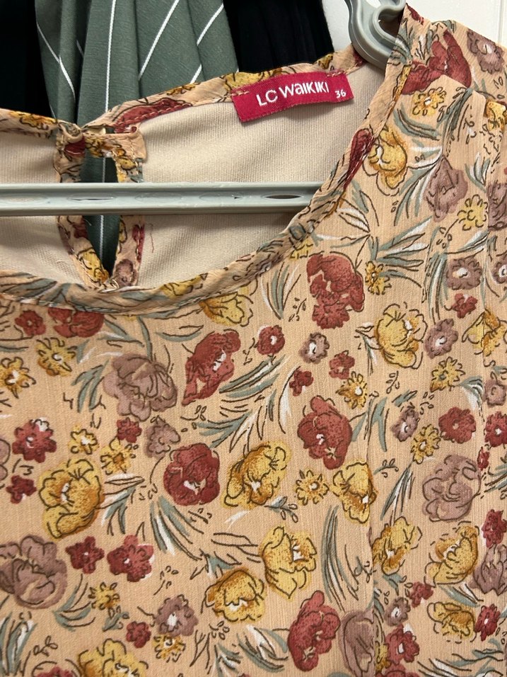 Çiçek Desenli Uzun Kollu Hamile Bluzu - Görsel 3