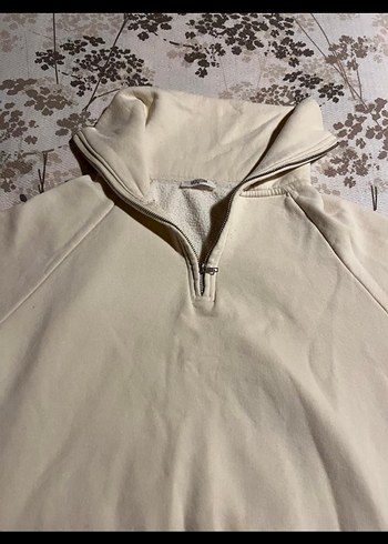 Bej Kadın Yüksek Yakalı Sweatshirt - Görsel 7