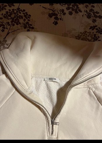 Bej Kadın Yüksek Yakalı Sweatshirt - Görsel 6