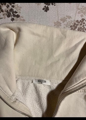 Bej Kadın Yüksek Yakalı Sweatshirt - Görsel 8