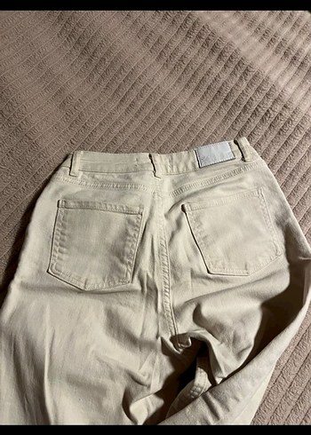 Bej Kadın Midi Boy Kot Pantolon - Görsel 7