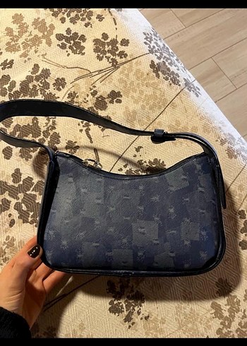 Koyu Mavi Tokalı Kadın Omuz Çantası - Görsel 2