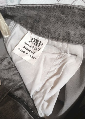 Gri Bağcıklı Bol Kesim Kadın Kot Pantolon - Görsel 2