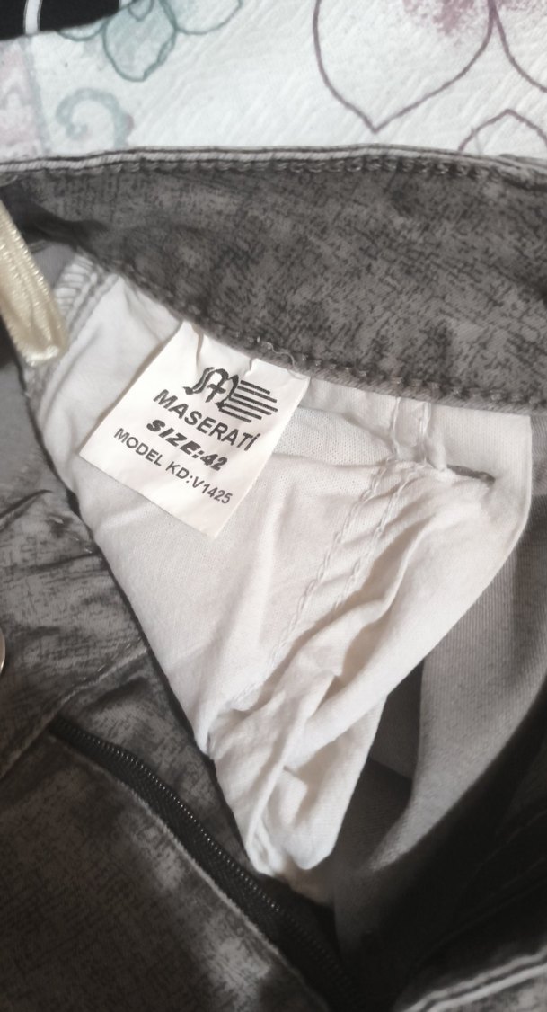 Gri Bağcıklı Bol Kesim Kadın Kot Pantolon - Görsel 2