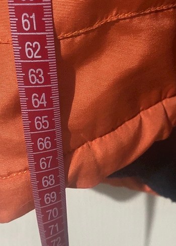 Turuncu Kapüşonlu içi polarlı mont - Görsel 8