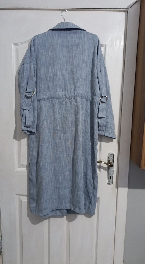 Düğmeli Kadın Trençkot - Görsel 2