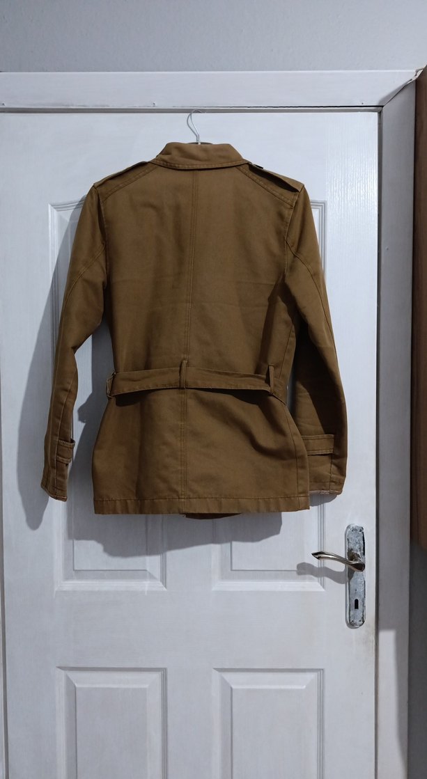 Erkek  Süet Kemerli Kaban - Görsel 2