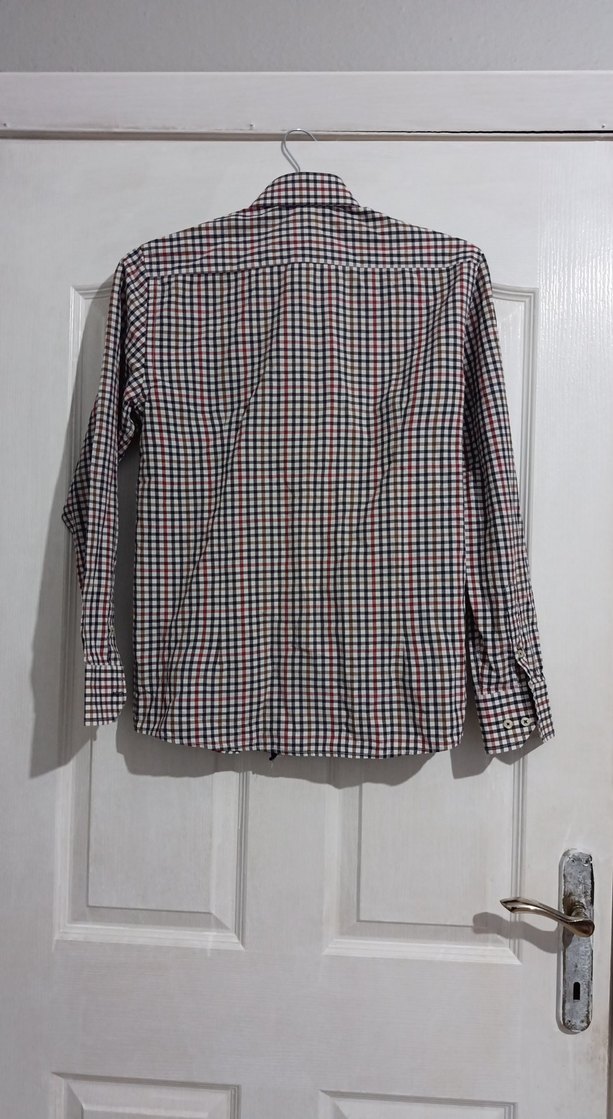 Bordo Düğmeli Erkek Gömlek - Görsel 2