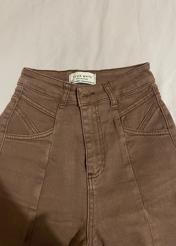 Kahverengi Midi Kadın Kot Pantolon - Görsel 2