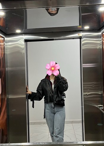 Siyah deri ceket - Görsel 2