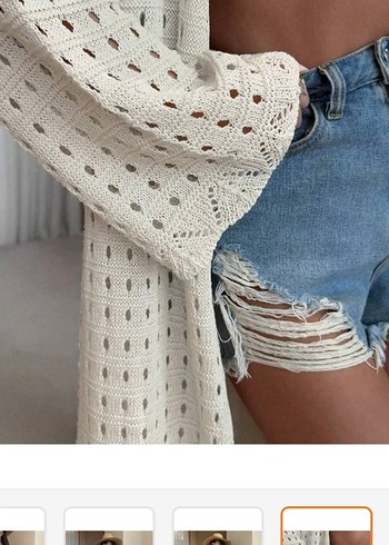 yazlık örgü kimono - Görsel 3