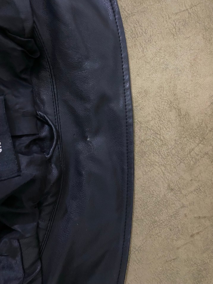 Siyah Deri Biker Ceket - Görsel 4