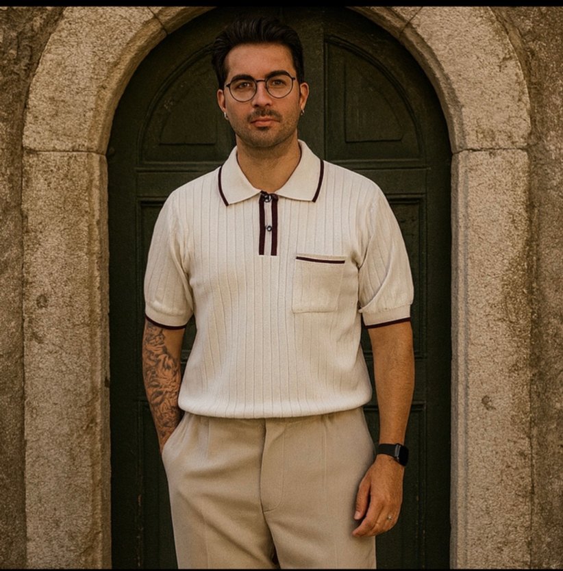 Düğmeli Regular Fit Erkek Tişört Polo Yaka - Görsel 3