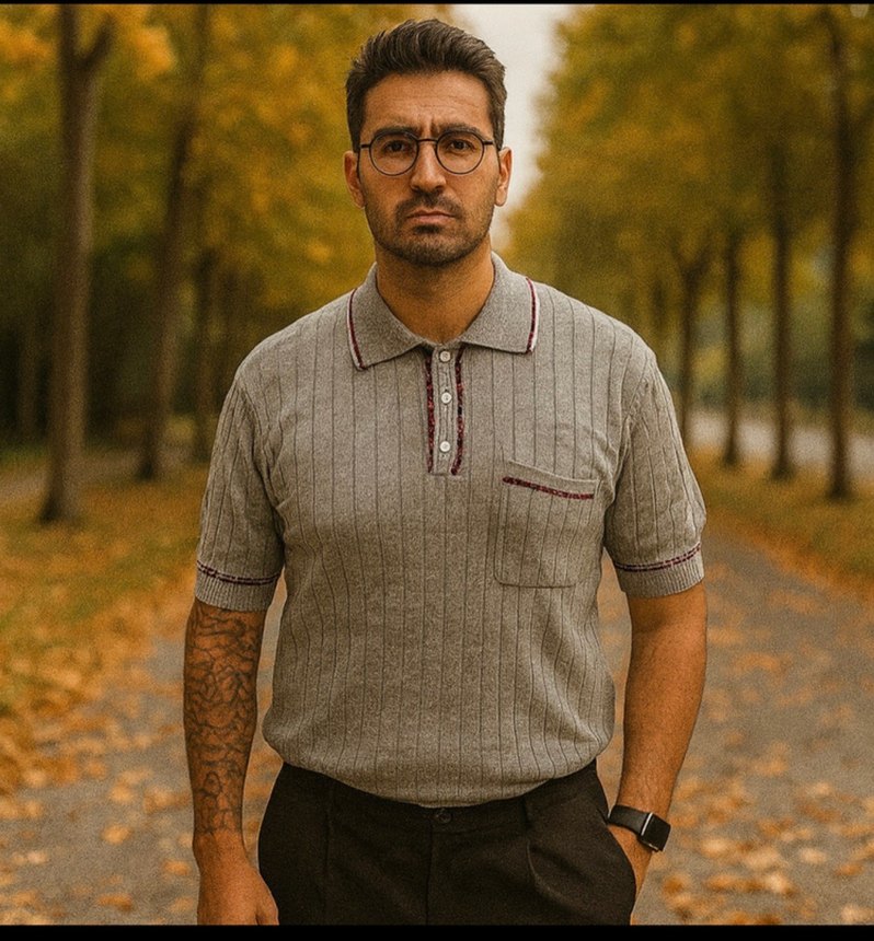 Düğmeli Regular Fit Erkek Tişört Polo Yaka - Görsel 2