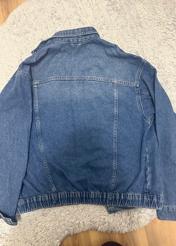 Kadın Mavi Düğmeli Denim Ceket - Görsel 4
