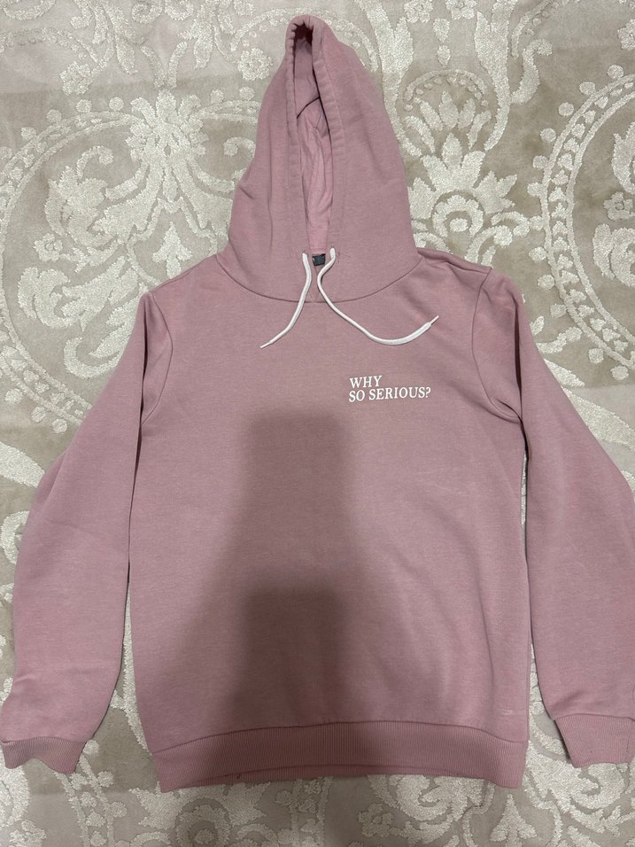 Pudra Kapüşonlu Kadın Sweatshirt - Görsel 2