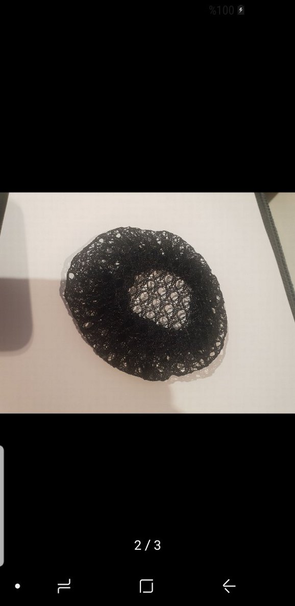 Siyah Dantel Elastik Saç Topuz Tokası - Görsel 2