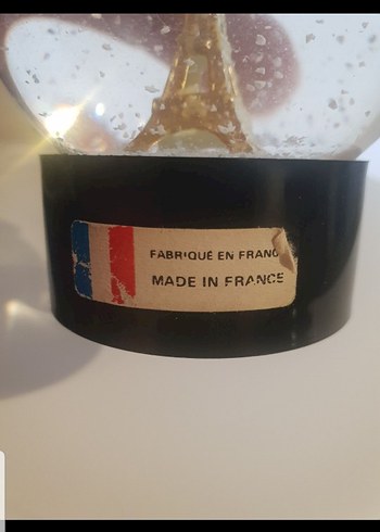 Altın Renk Parlak Eyfel Kulesi Kar Küresi - Görsel 4