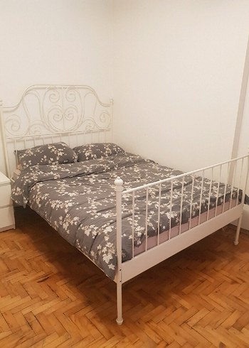 IKEA Leirvik Karyola (140×200) + İsbir Yatak (Pazarlik Uygundur) - Görsel 2