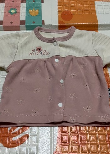 Nakışlı Pembe Kız Bebek 4'lü Kıyafet Seti - Görsel 2