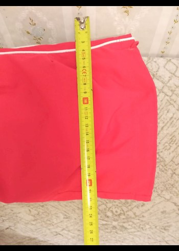 Kırmızı Drapeli Kadın Kalem Etek - Görsel 3