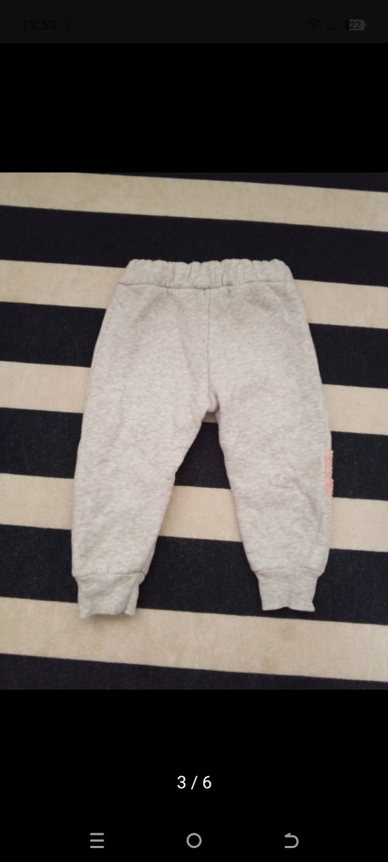 Kız Çocuk Gri Fitilli Eşofman Altı - Görsel 3