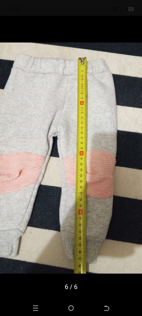 Kız Çocuk Gri Fitilli Eşofman Altı - Görsel 5