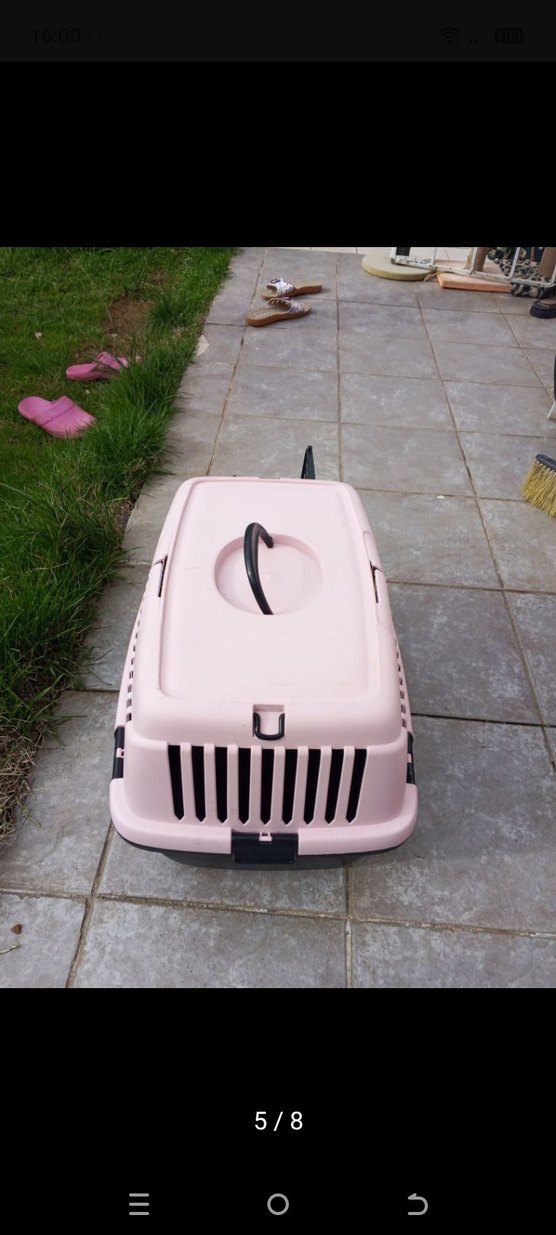 Pastel Pembe Taşınabilir Kedi Taşıma Kutusu - Görsel 5