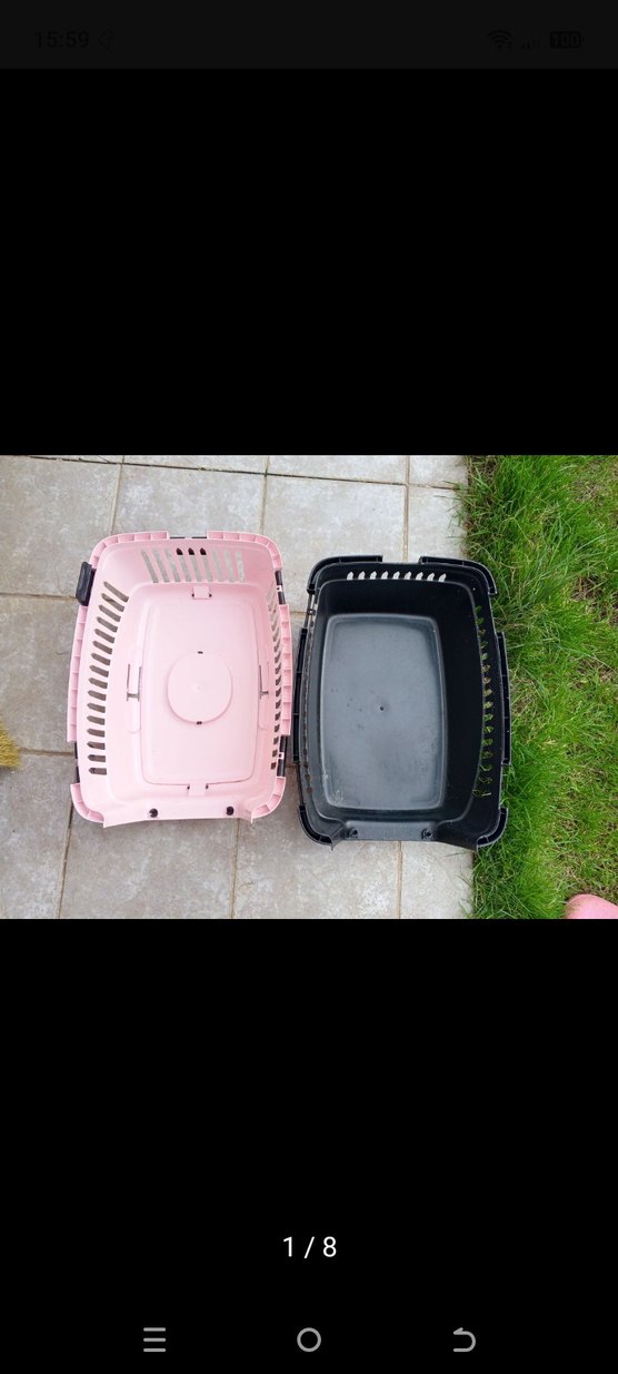 Pastel Pembe Taşınabilir Kedi Taşıma Kutusu - Görsel 2