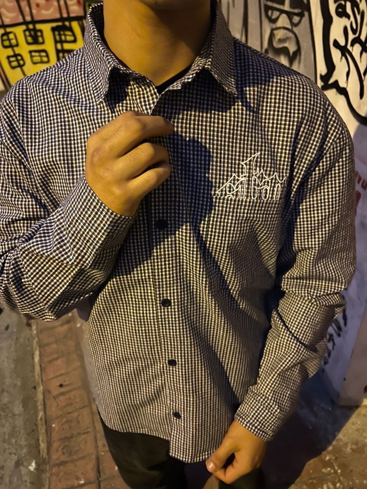 Star nakışlı Unisex gömlek - Görsel 4