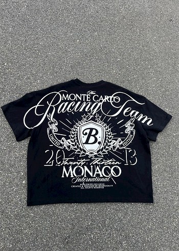 Siyah Oversize Kısa Kollu Baskılı tişört - Görsel 2