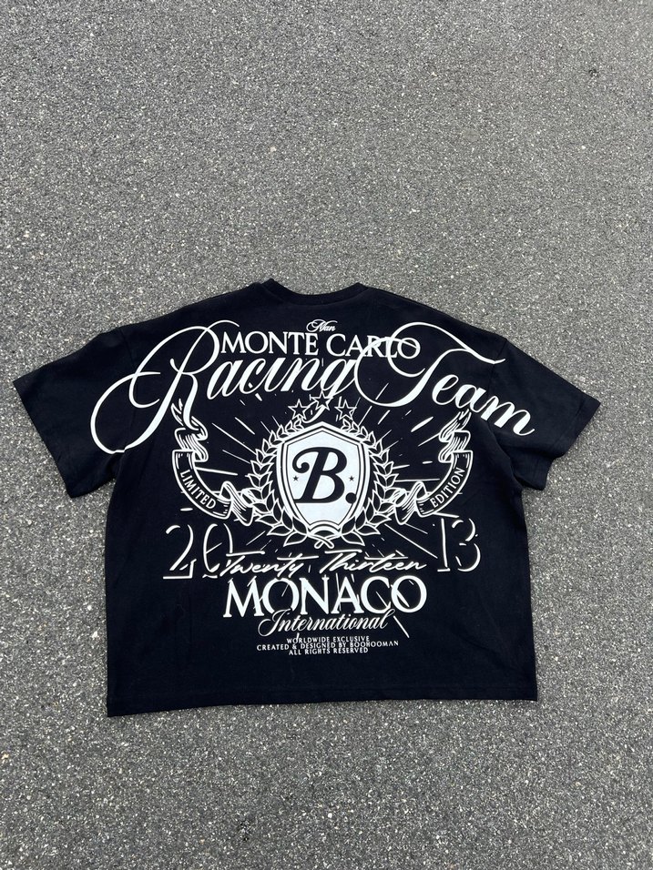 Siyah Oversize Kısa Kollu Baskılı tişört - Görsel 3