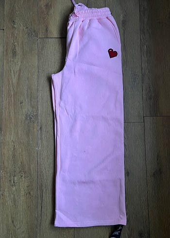 Pembe Rahat Kesim Kadın Eşofman Altı - Görsel 4