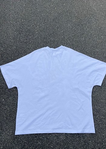 Beyaz Baskılı Erkek Tişört Loose Fit - Görsel 4