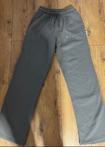 Gri Kapüşonlu Kadın Sweatshirt Eşofman Takımı - Görsel 3