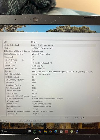 Hp 255 g8 laptop - Görsel 2