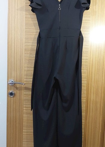 Kadın siyah Pilili Uzun Tulum - Görsel 2