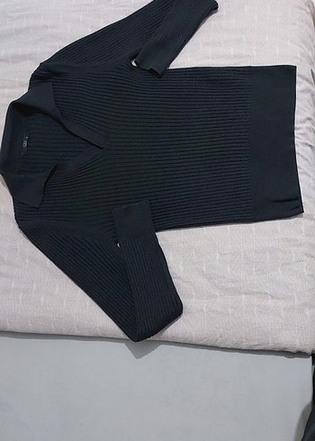 Siyah Kadın Balıkçı Yaka Triko Kazak - Görsel 2