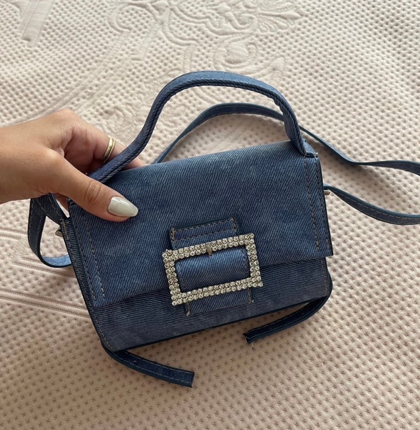 Mavi Denim Kadın Çanta Taşlı Tokalı - Görsel 2