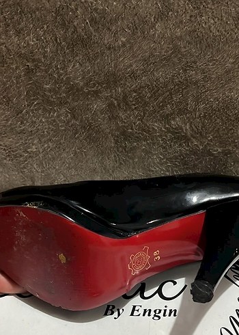 Siyah Parlak Topuklu Kadın Stiletto - Görsel 4