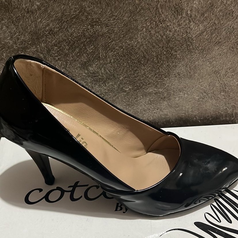 Siyah Parlak Stiletto - Görsel 2