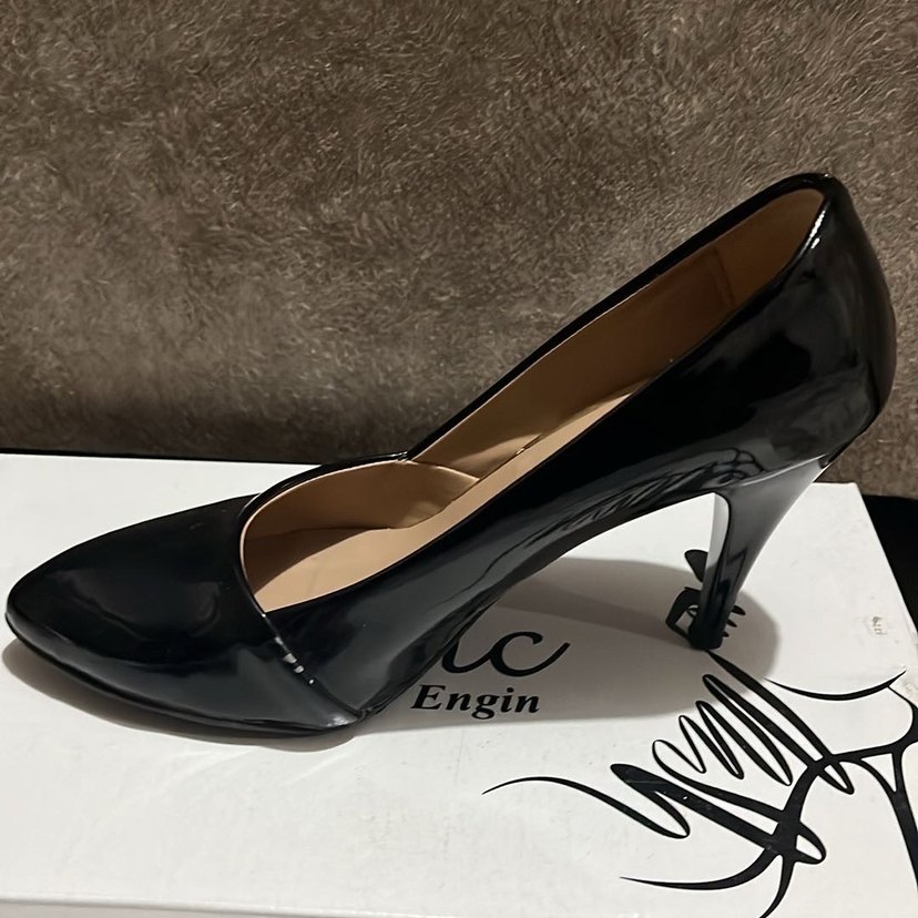 Siyah Parlak Stiletto - Görsel 3