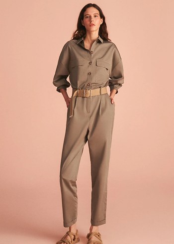 Nocturne Kadın Keten Tulum - Görsel 2