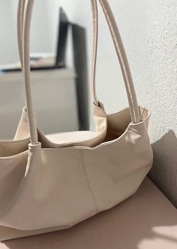 Bej Minimalist Kadın Omuz Çantası - Görsel 4