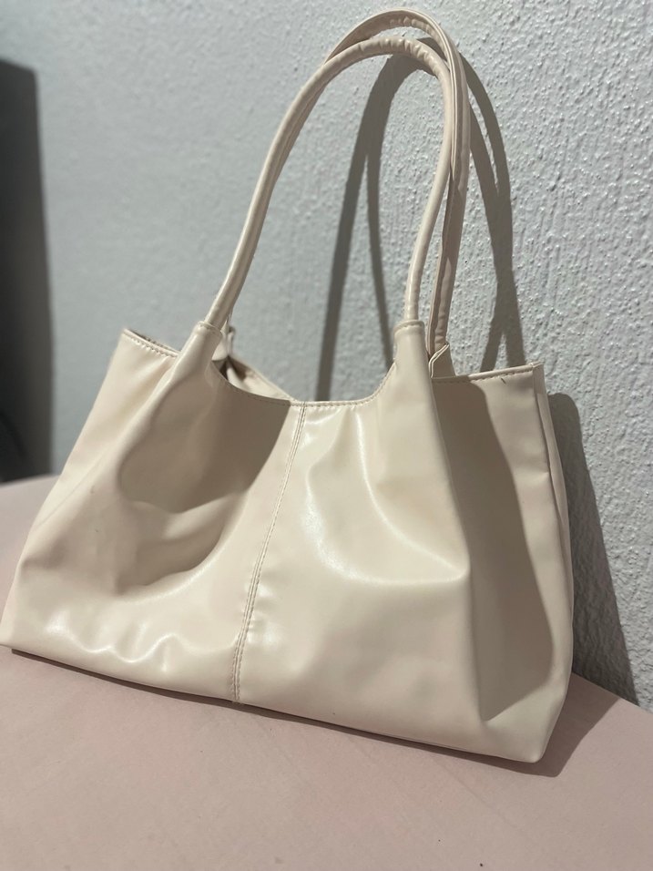 Bej Minimalist Kadın Omuz Çantası - Görsel 2