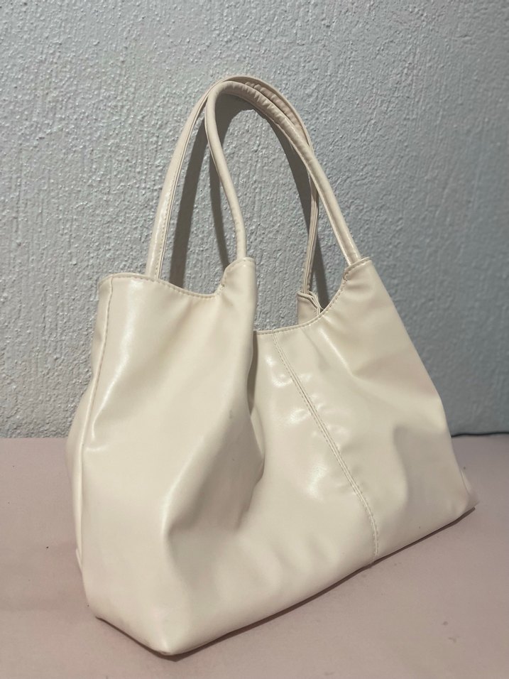 Bej Minimalist Kadın Omuz Çantası - Görsel 3